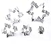 UNKE 5Pcs Snowflake Ice Crystal Cookie Cutter, Stainless Steel Candy Making Molds