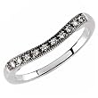 14kt White Gold Curvilinear Tracery Diamond Wedding Band