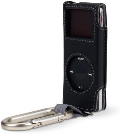 Belkin Leather Carabiner Case for Ipod Nano 1G 2G 1st 2nd Gen Black F8Z057-BLK