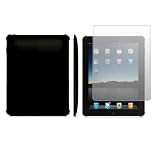 MaryCom PREMIUM QUALIT&Auml;T Crystal Case R&uuml;ckschale Schutzh&uuml;lle Hartschale in Schwarz f&uuml;r Apple iPad + Gratis Displayschutzfolie / CC S iPad