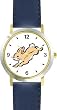 Cotton tail or Cottontail Jack Rabbit or Bunny Animal - WATCHBUDDY&reg; DELUXE TWO-TONE THEME WATCH - Arabic Numbers - Blue Leather Strap-Size-Large ( Men's Size or Jumbo Women's Size )