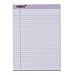 TOPS 63140 Prismt Plus Legal Rule Writing Pads, Letter, Pastel Orchid, 50 sheets/pad, 12/pk