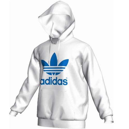 Adidas Herren Hoodie Trefoil, white/bluebird, M, X41191 Preisvergleich