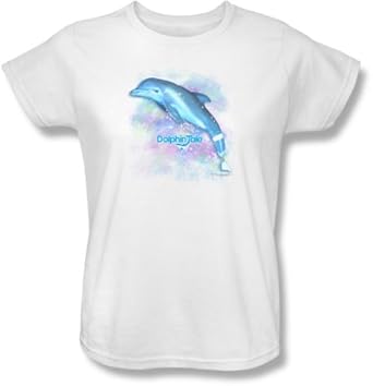 Dolphin Tale Winter Water Color Ladies Short-Sleeve T-Shirt
