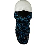 Schampa Half Face Stretch Face Mask Mini Blue Flames