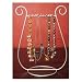 Silver JEWELRY harp NECKLACE RACK stand HOLDER gift