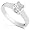 1/2carat EGL Certified Princess Cut Diamond Solitaire Ring in 14K White Gold (GH/SI) - Size 6