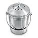 Compost Bin for Kitchen Countertop, Odor Suppressing Pail with Silicone Grip, Lifetime Warranty!