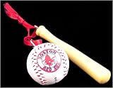 Major League Boston Red Sox Baseball & Bat Christmas Ornament