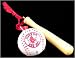 Kitchen & Housewares : Major League Boston Red Sox Baseball & Bat Christmas Ornament