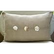 Natural Pearlized - Throw Pillow Covers - Rectangle Linen Pillow Cover with Mother Of Pearl