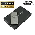 Premium HDMI Switch 4x1 3D Umschalter Verteiler 4 zu 1 + Fernbedienung + SPDIF/ Toslink und 3,5mm Klinke Audio Ausgang + HDMI HighSpeed, HDCP, 1080p, HD