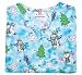 Royal Penguins Cotton V-neck Christmas Scrub Top Nursing Uniform (Size Med or Lrg)