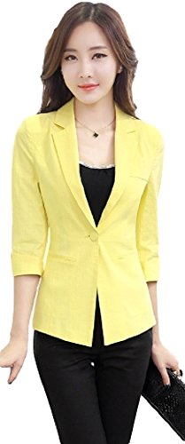 レディース 春物 秋物 スプリングコート 春コーデ ショート丈 パステルカラー テーラード リネンスーツ 麻 綿 シンプル 7分袖 フェミニン スリム 長袖 Aライン OL 大人カジュアル オシャレ デート トラベル 定番 トップス トレンド 選べる3色 Sサイズから3XLサイズまで オリジナルアクセサリー付属 UJA347