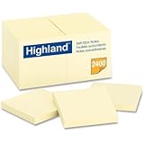 Highland Notes, 3 x 3-Inches, Yellow, 24-Pads/Pack