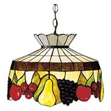 Meyda Tiffany 29379 Fruit Pendant, Mahogany Bronze Finish with Stained