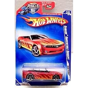 HOT WHEELS 2009 '09 HEAT FLEET 2010 '10 06 OF 10 CAMARO CONVERTIBLE CONCEPT RED WITH FLAMES 122 190 by