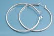 Sterling Silver Wedding Band Hoop Earrings - 3 mm x 45 mm