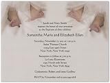 Twin Toes Baptism Christening Invitations - Set of 20