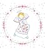 Quilt Blocks Stamped 18 Inch X18 Inch Poly Cotton-Bless You Angel