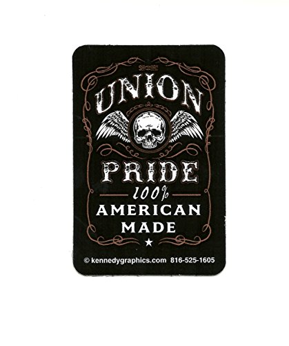10 Union Pride Skull and Cross Bones Hard Hat Sticker S-101