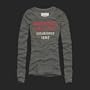 Abercrombie & Fitch Women Logo Long Sleeve Tee - Dark Grey (Size: XS)