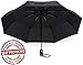 Arcadia Outdoors Premium Black Travel Umbrella with GlideTech Coating-Compact Automatic Open Close