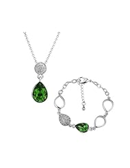 Generic Women 18k Gold Plated Set Necklace Bracelet