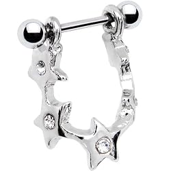 Crystalline Gem Gazing Star Cartilage Earring