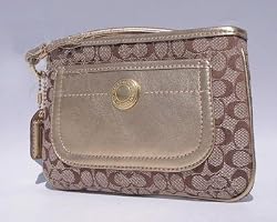 Coach Signature Ergo Wristlet Bag 41491 Bronze
