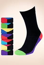 7 Pairs of Freshfeet Cotton Rich Colour Block Sole Socks with Silver Technology