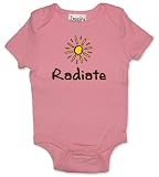 Inspire Clothing Organic Radiate Bodysuit Bubble Gum, Newborn