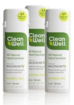 All Natural Ingenium Alcohol Free Portable Pocket Size Hand Sanitizer - 1oz