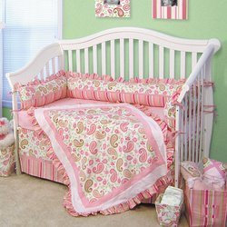 PAISLEY PARK 4 PIECE SET includes slipcover bumper, coverlet, skirt and sheet by CutieBeauty