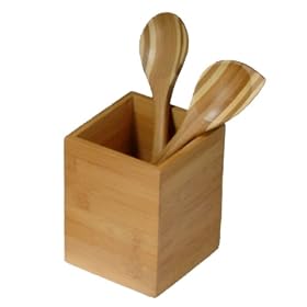 Creative Home's 5 by 5 by 6-1 2-Inch Bamboo Tool Crock by Creative Home