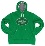 NFL Men's New York Jets Bigger Better Logo Pull Over Hoodie (Fairway, X-Large)