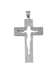 Clevereves 14K White Gold Pendant Cross 10.1 - Gram(s)