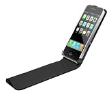 Apple - Etui en cuir pour iPhone 4 - Noir