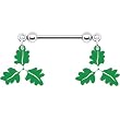 Holiday Mistletoe Nipple Ring