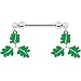 Holiday Mistletoe Nipple Ring