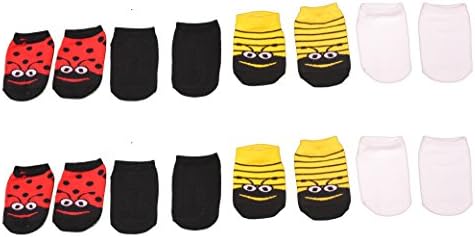Lot of 8 Pairs Kids Source Toddler Girls Ladybug Bees Asst Socks Size 3-7