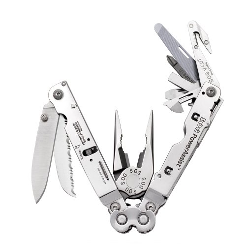 The Amazing Quality SOG PowerAssist EOD Multi-Tool - Polished Satin w/Nylon Pouch