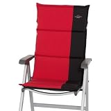 Produkt-Bild: Auflage "Capri" in Rot / Schwarz f&uuml;r Sessel hoch