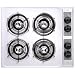 Frigidaire : FFGC2605LW 26in Gas Cooktop , 4 Open Burners, Steel Grates - White
