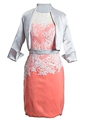 Lace Knee Length Mother-of-the-Bride Dress 