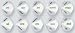 Set of 5 Dices - 10 Sided polyhedral - Word Italian Numbers