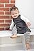 L'ovedbaby Baby-Girls Newborn Organic Baby-Doll Dress, Gray, 0/3 Months