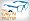Blue Frame Clear Lenses White Mustache