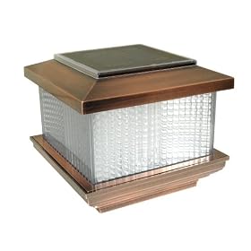 Pine Top 511-0008C Plastic Solar Post Cap Light, Copper