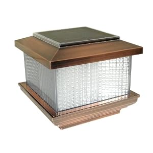 Pine Top 511-0008C Plastic Solar Post Cap Light, Copper